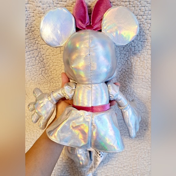 Silver Platinum Chrome Disney Mickey and Minnie 100 Year Celebration Couple - Picture 4 of 11